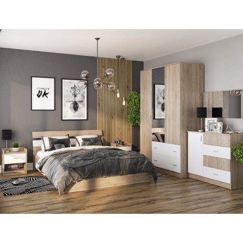 Спальня Неаполь Дуб сонома/Білий
