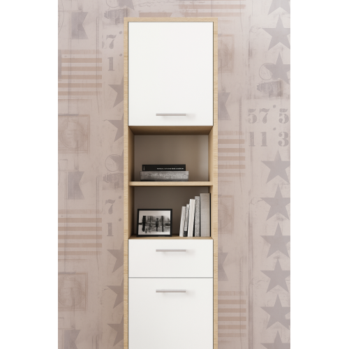 Пенал Люкс-1 Дуб Сонома/Білий