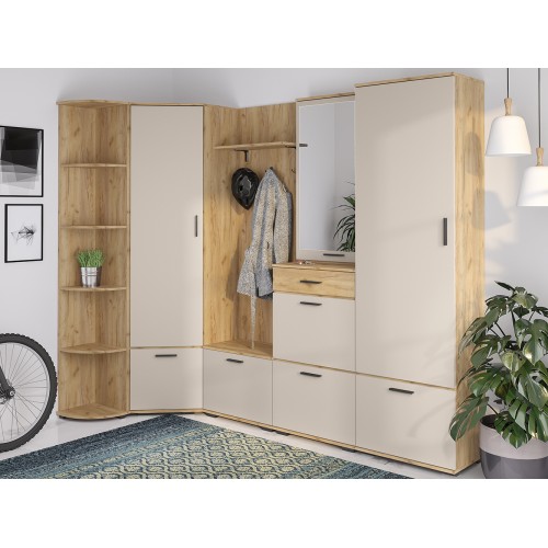 Передпокій Корсіка Кашемір/Дуб Крафт Золотий